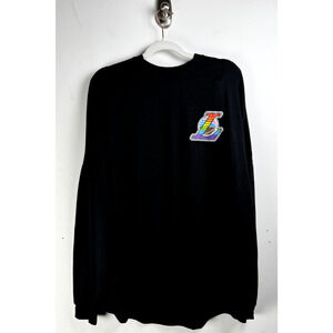 Lakers Logo Unisex Rainbow Shirt Athleisure Sportswear Casual Fandom Basketball